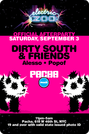 Flyer 			for Electric Zoo Official Afterparty, 09/03/11 at Pacha