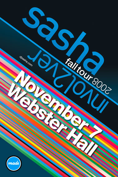 Sasha Invol2ver Fall Tour 2008, November 7, Webster Hall
