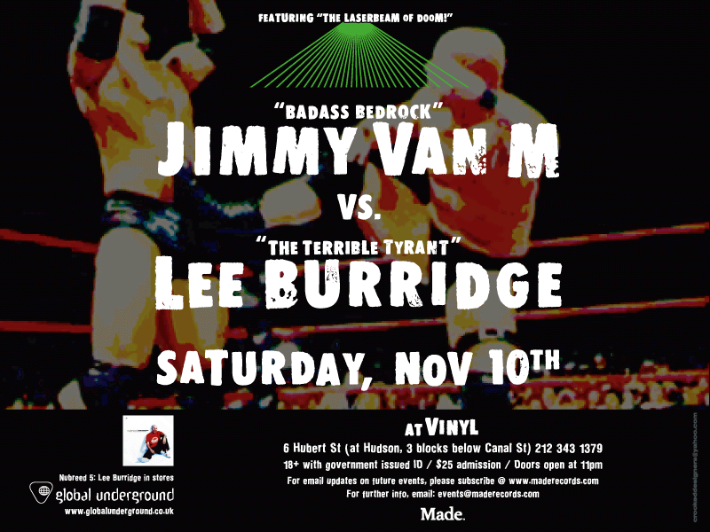 Jimmy Van M vs Lee Burrige